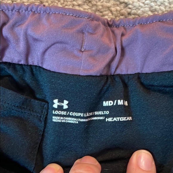 Under Armour Fly By 2.0 Running Shorts, Large - Ash Plum(554)/Midnight Navy - Picture 7 of 7